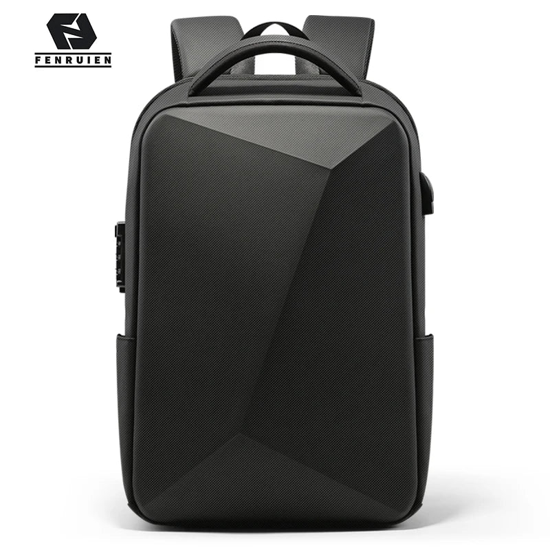 FENRUIEN 2023 15.6 Inch Backpacks Waterproof Bag Hard Shell Fashion Outdoor Men's Laptop Backpack Bags With Usb US Warehouse