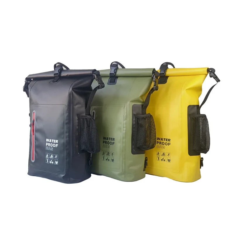 Wholesale 25L PVC Roll Top Dry Waterproof Bag for Outdoor Casual Activities Manufactured Backpack for Water Sports