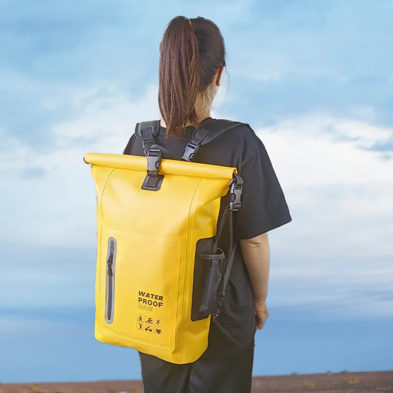Wholesale 25L PVC Roll Top Dry Waterproof Bag for Outdoor Casual Activities Manufactured Backpack for Water Sports