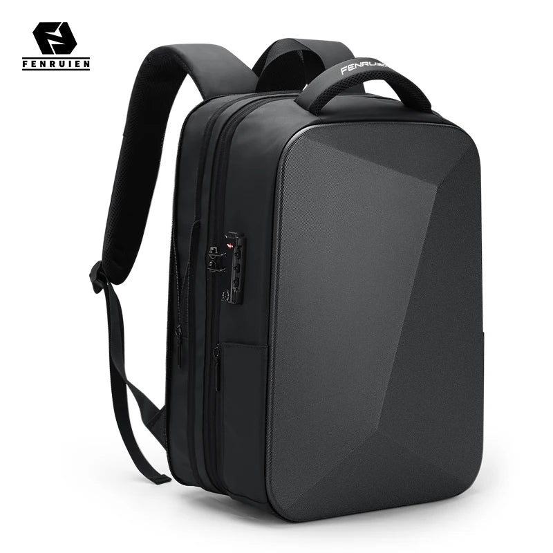 FENRUIEN 2023 15.6 Inch Backpacks Waterproof Bag Hard Shell Fashion Outdoor Men's Laptop Backpack Bags With Usb US Warehouse