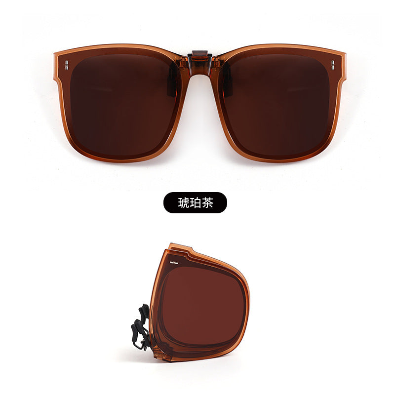 Foldable Polarized Sunglasses Clip UV-proof Fashionable Lightweight Folding Sunglasses Clip Slimming Folding Clip