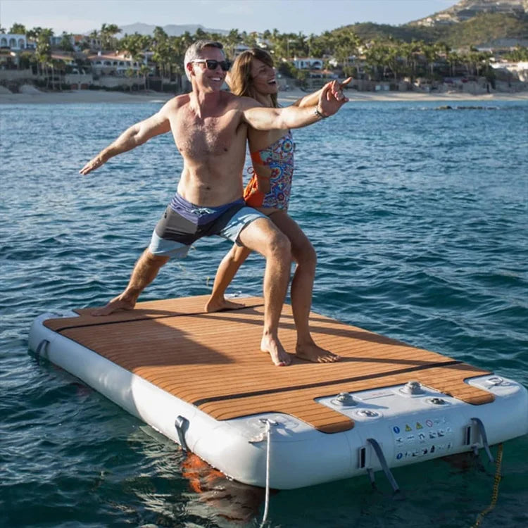 Factory Custom Water Inflatable Leisure Platform Jet Ski Inflatable Island Floating Dock