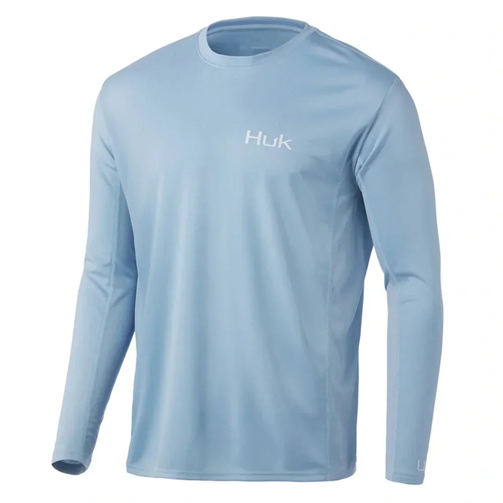 HUK Summer Fishing Apparel Sun Protection Men Fishing Clothing Long Sleeve Breathable UPF 50+ Performance Shirts Camisa De Pesca