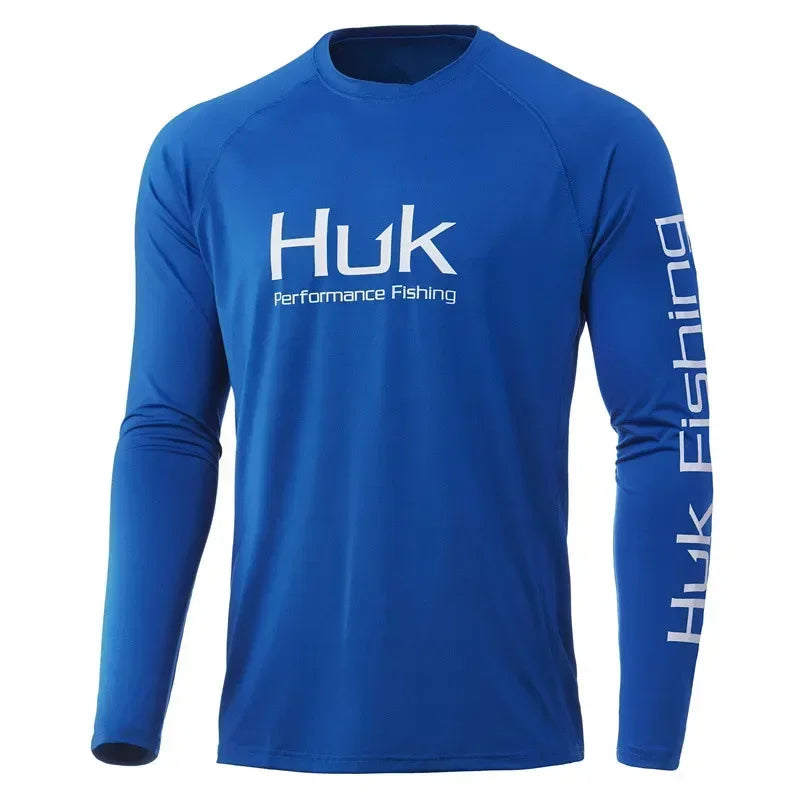 HUK Summer Fishing Apparel Sun Protection Men Fishing Clothing Long Sleeve Breathable UPF 50+ Performance Shirts Camisa De Pesca