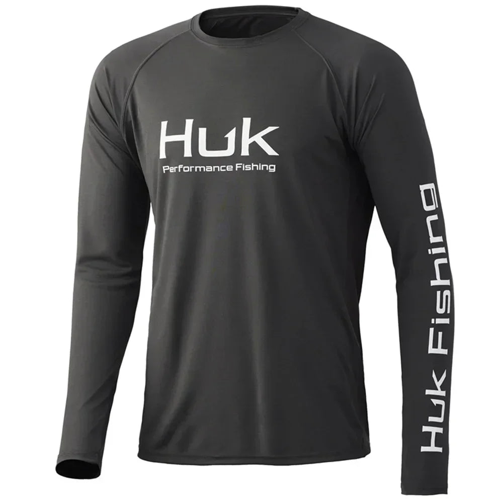 HUK Summer Fishing Apparel Sun Protection Men Fishing Clothing Long Sleeve Breathable UPF 50+ Performance Shirts Camisa De Pesca