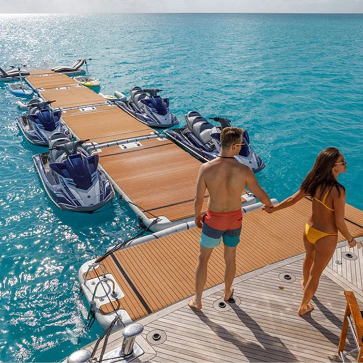 Factory Custom Water Inflatable Leisure Platform Jet Ski Inflatable Island Floating Dock