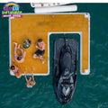 Stock Large 13Ft/ 4M E-Shape Inflatable Jet Ski Dock Platform Water Non-Slip Surface Ating Island Raft, Boat Yacht