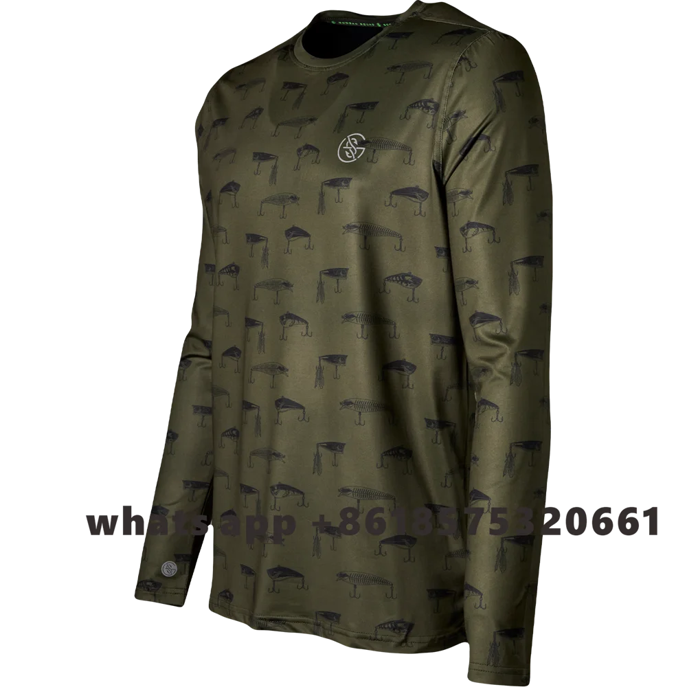 Fishing T-Shirts For Men Summer UV Sun Protection Long Sleeve Performance Fishing Shirts Camiseta De Pesca Breathable clotheing